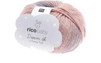 Rico Design Wolle Baby Dream dk 50 g, Blaugrau; Rosa