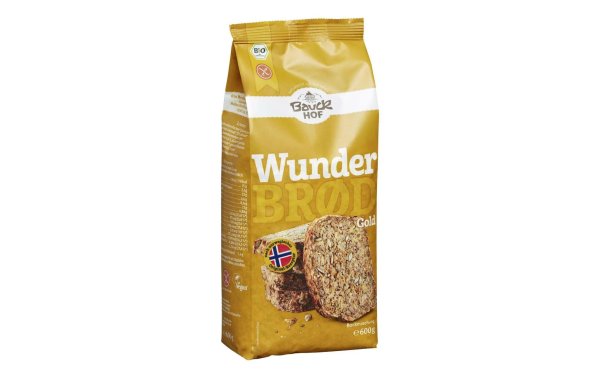 Bauckhof Backmischung Wunderbrot Gold mit Kurkuma 600 g