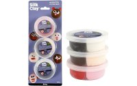 Creativ Company Modellier-Set Silk Clay Basic 6 x 7 g 3 Töpfe à 6 Farben