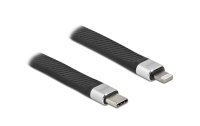 Delock USB-Ladekabel FPC Flachbandkabel USB C - Lightning 0.13 m