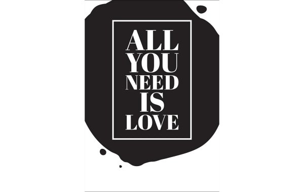 Glorex Motivkarte inkl. Freundschaftsband All you need is love