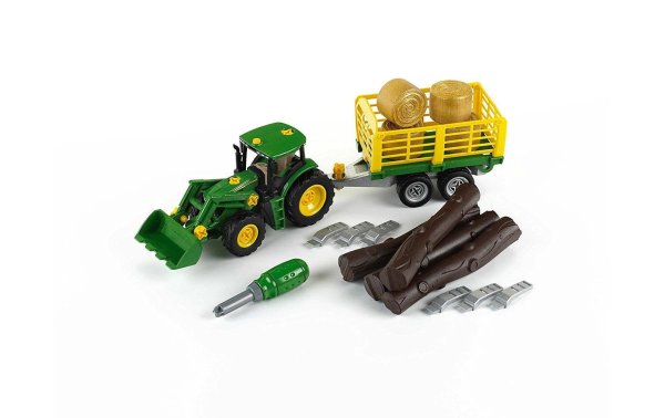 Klein-Toys Landwirtschaftsfahrzeug John Deere Traktor mit Anhänger