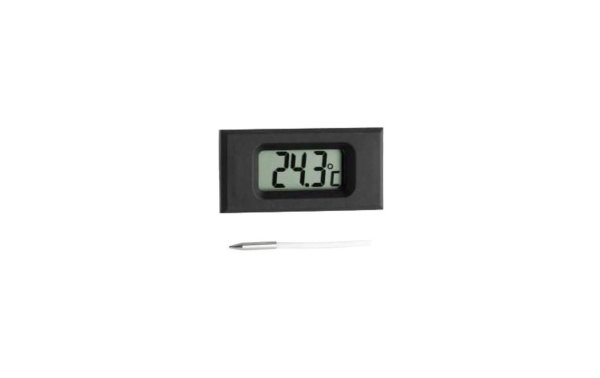 TFA Dostmann Thermometer Digital Einbau, Schwarz