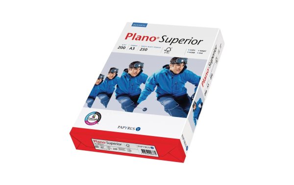 Plano Kopierpapier Superior A3, Hochweiss, 200 g/m², 250 Blatt