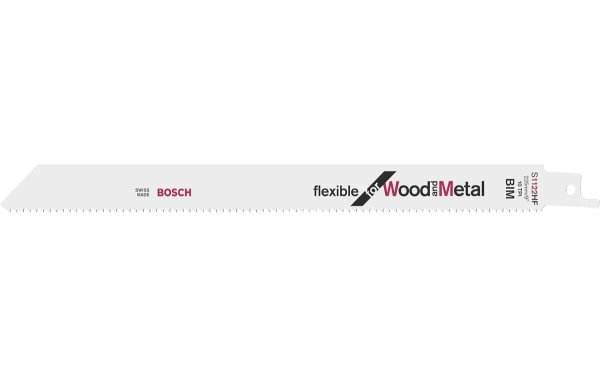 Bosch Professional Säbelsägeblatt S 1122 BF Flexible Wood and Metal, 100 Stück