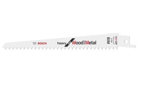 Bosch Professional Säbelsägeblatt S 611 DF Heavy Wood and Metal, 5 Stück