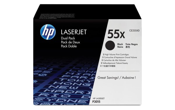 HP Toner Nr. 55X (CE255XD) Black (2er-Pack)