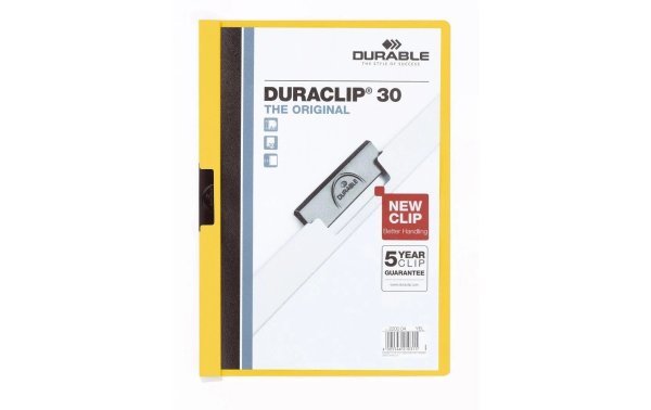 DURABLE Klemmhefter Duraclip 30 A4, Gelb