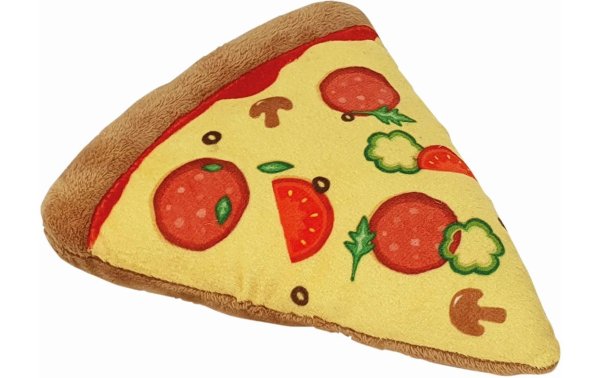 Nobby Hunde-Spielzeug Food Pizza, 20 cm, Gelb