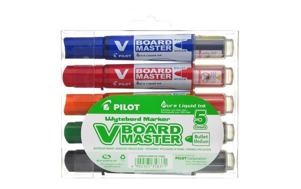 Pilot Whiteboard-Marker 5-er Set, Rundspitze