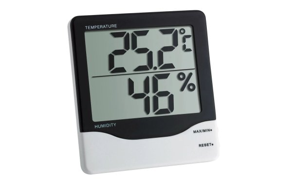 TFA Dostmann Thermo-/Hygrometer Digital, Schwarz / Weiss