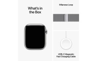 Apple Watch Series 9 45 mm LTE Silber Milanaise Loop