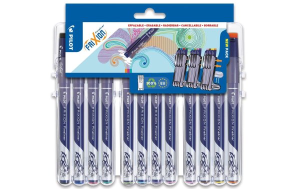 Pilot Fineliner FriXion Evolutive Set Feine Spitze, 12 Farben