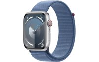Apple Watch Series 9 45 mm LTE Alu Silber Loop Winterblau