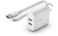Belkin USB-Wandladegerät Boost Charge 2-Port USB-A...