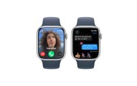 Apple Watch Series 9 45 mm LTE Alu Silber Sport Sturmblau M/L