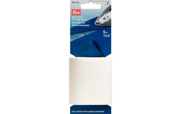 Prym Saumvlies Trägerpapier Weiss, 75 mm