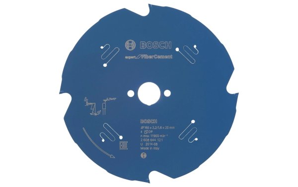 Bosch Professional Kreissägeblatt Expert Fibre Cement, 160 x 20 x 2.2 mm, Z 4