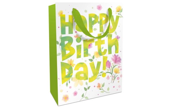 Braun + Company Geschenktasche Happy Birthday 26 x 36 x 13 cm, Mehrfarbig