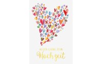 ABC Hochzeitskarte Farbiges Herz