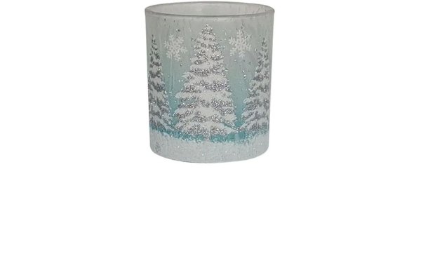 Dameco Weihnachtswindlicht Ice Finish Blau/Weiss,