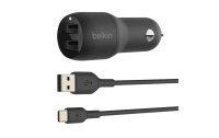 Belkin Autoladegerät Boost Charge 2-Port USB-A  24W + USB-C Kabel