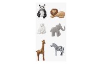 HobbyFun 3D-Sticker Tiere mit Klebepunkt 6 Stück