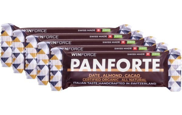 WINFORCE Riegel Panforte Bar Date-Almond-Cacao, 5 Stück