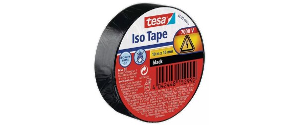 tesa Isolierband -Set Iso Tape, 15 mm x 10 m, 10 Rollen, Schwarz