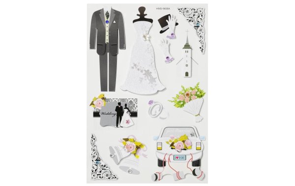 HobbyFun Motivsticker Hochzeit 1 Blatt