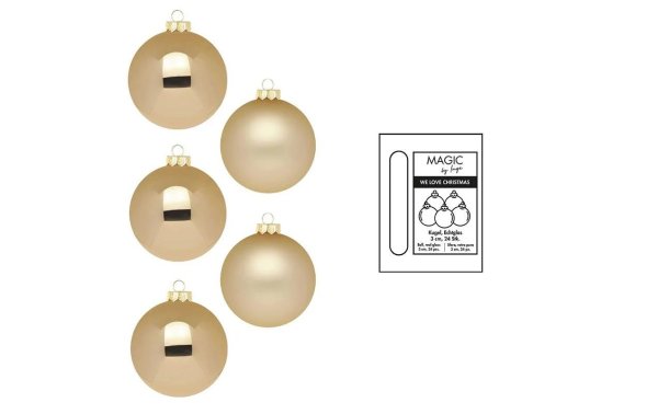 INGES CHRISTMAS DECOR Weihnachtskugel Brokatgold Ø 3 cm 24 Stück