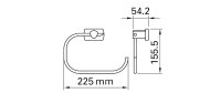 BIASCA Handtuchhalter 5.4 x 22.5 x 15.5 cm Chrom