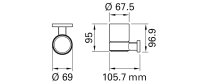 BIASCA Glashalter 9.6 x 6.9 x 10.5 cm Chrom