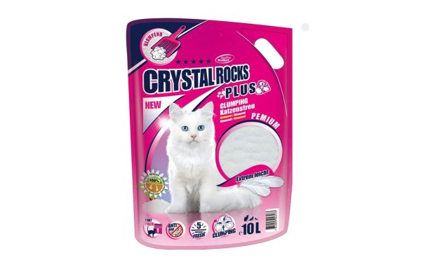 Crystal Rocks Katzenstreu Silikat Plus, 10 l, klumpend