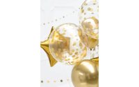 Partydeco Folienballon Gold/Transparent, mit goldenen...