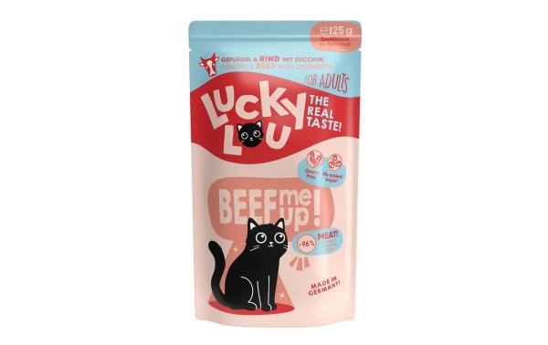 Lucky Lou Nassfutter Lifestage Adult Geflügel & Rind, 125 g