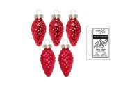 INGES CHRISTMAS DECOR Tannenzapfen Merry Red 4.5 cm 12...