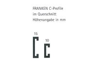 Franken Magnetschild 75 x 20 mm, Braun, 10 Stück