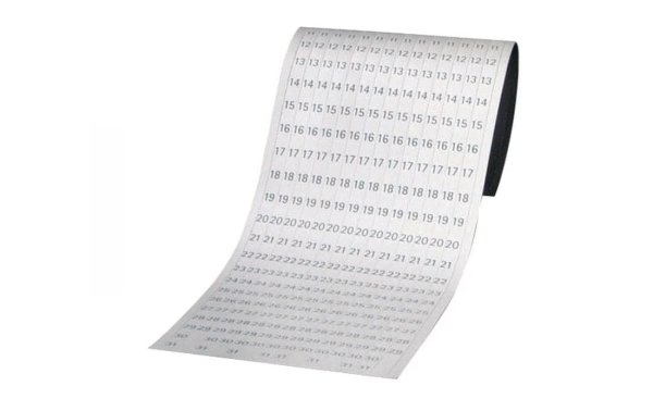 Franken Magnetpapier Datumsstreifen 191 x 695 mm, Weiss, 12 Streifen