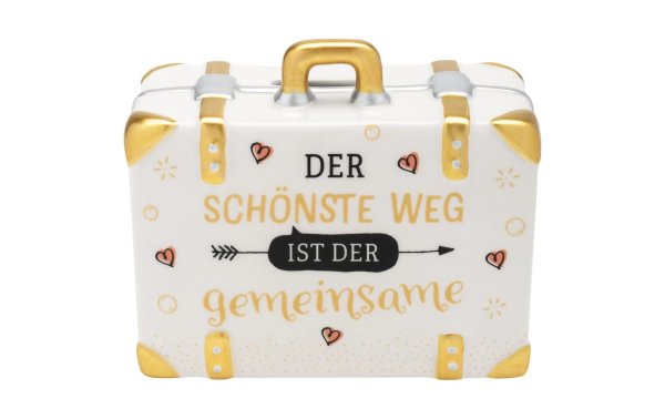 Sheepworld Spardose Koffer «Der schönste Weg» 12.9 x 11.4 cm, Steinzeug