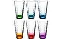 Leonardo Trinkglas Optic 300 ml, 6 Stück, Mehrfarbig