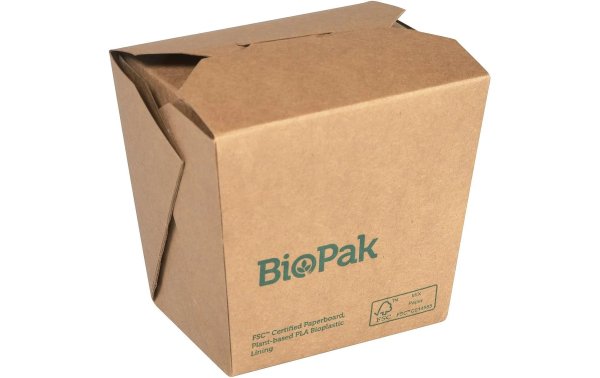 BioPak Menübox Ronda Fold 480 ml, 50 Stück
