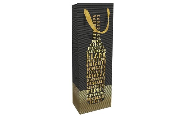 Braun + Company Flaschentasche  Vinothek 12 x 37 x 8 cm, Gold/Schwarz