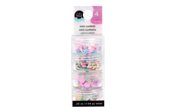 American Crafts Glitzerset Mini Konfetti 4-teilig, Mehrfarbig