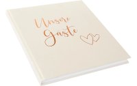 Goldbuch Gästebuch Herzklopfen 29 x 23 cm, 176 Seiten, Beige