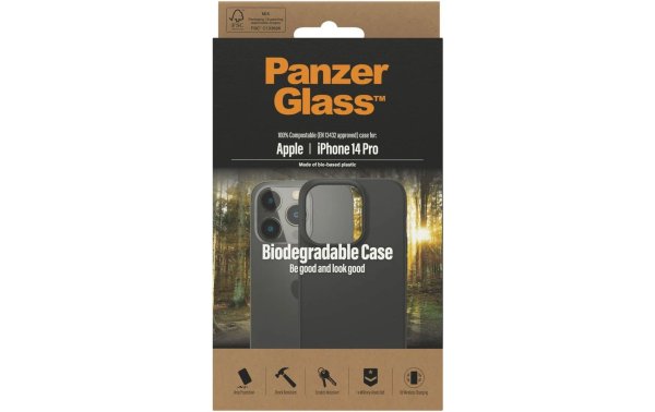 Panzerglass Back Cover Biodegradable iPhone 14 Pro Schwarz