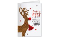 Sheepworld Weihnachtskarte Hirsch mit Couvert, 11.6 x...