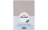 Julius Zöllner Fix-Leintuch Jersey Taupe 90 x 40 cm
