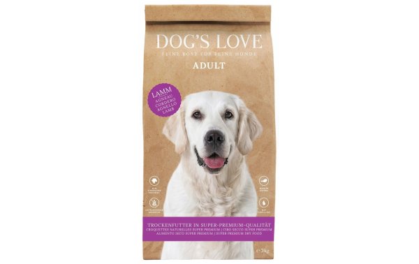 Dogs Love Trockenfutter Adult, Lamm, 2 kg