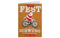 Sheepworld Weihnachtskarte Fahrrad mit Couvert, 11.6 x...